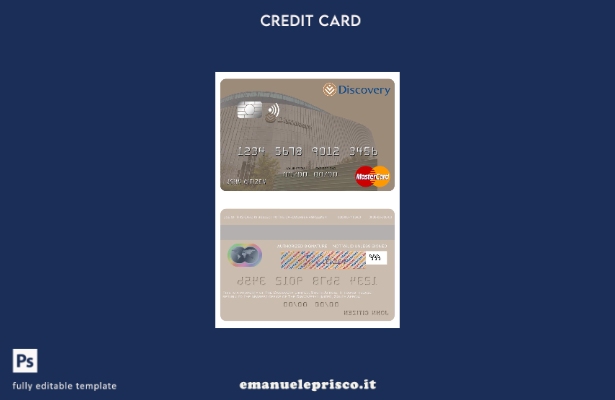 modello mastercard South Afrcia Discovery Limited in stile verificato